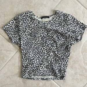 Brandy Melville Cheetah Crop Top